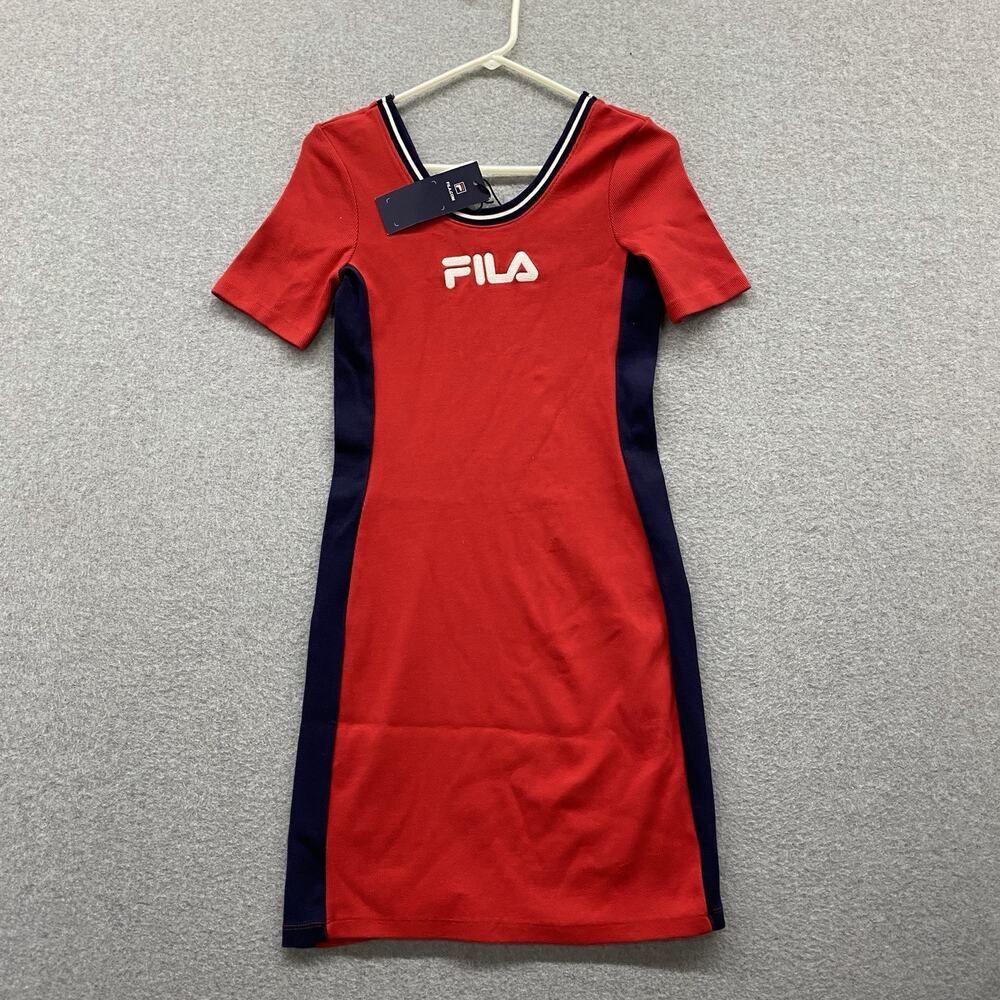 FILA x Urban Outfitters Women’s M Red Mini Dress Sporty Tennis Y2K Blokecore - Picture 2 of 15